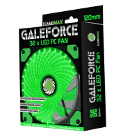 COOLER GAMEMAX GALEFORCE 32 LED GREEN 120MM (GMX-GF12G)